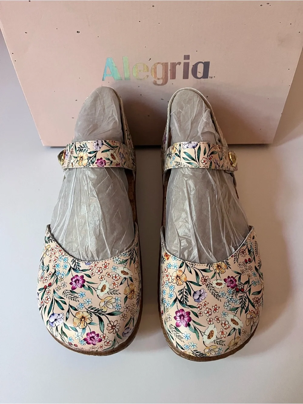 Alegria Opal Comfort Floral Clogs Slingback Sandals Summer Thyme Size 37 / 7.5